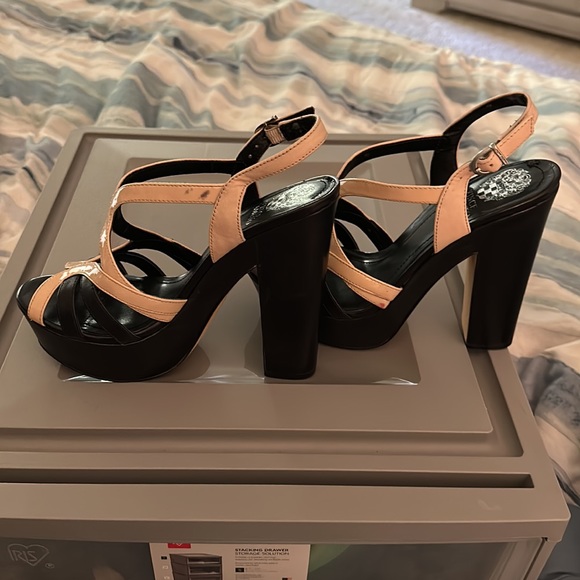 Vince Camputo Petal Combo Strappy Chunk Heels - Picture 5 of 9